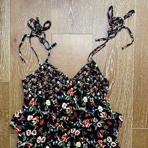 Club Monaco l Tiered Black Floral Dress l Size 00